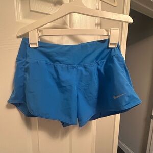 Nike Bright Blue Dri Fit Athletic Shorts with Thick Drawstring Waistband